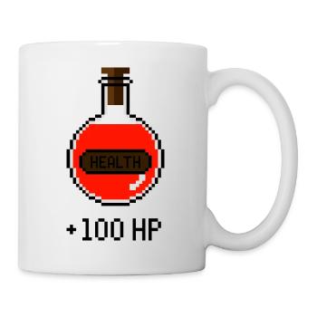 8-Bit Retro Pixel Art Health Potion - Tasse - Weiß - Rechts