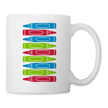 Lots of wax crayons cool design - Mug - white - Right
