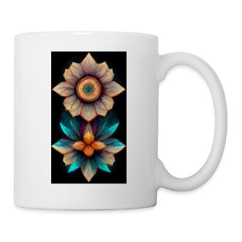 Mandala Flower - Tasse - Weiß - Rechts