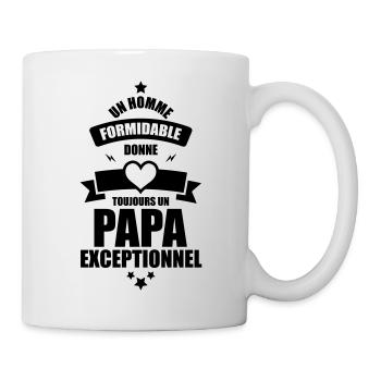 un homme formidable donne un papa exceptionnel - Mug blanc - blanc - Droite