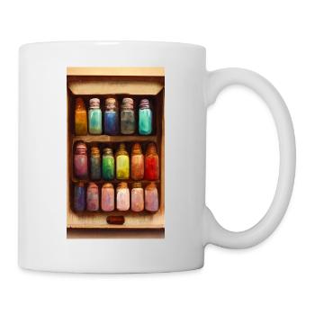Bottles of dyes - Mug - white - Right