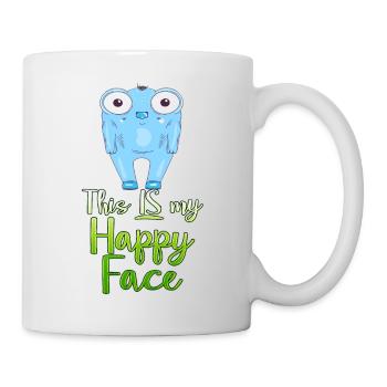 Angry face face cartoon happy face cartoon - Mug - white - Right