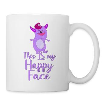 Angry face face cartoon happy face cartoon - Mug - white - Right