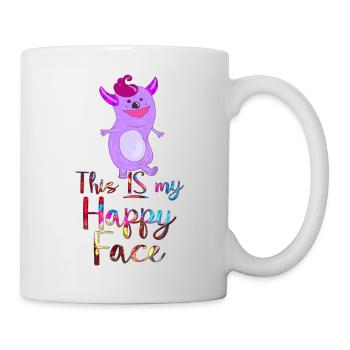 Angry face face cartoon happy face cartoon - Mug - white - Right