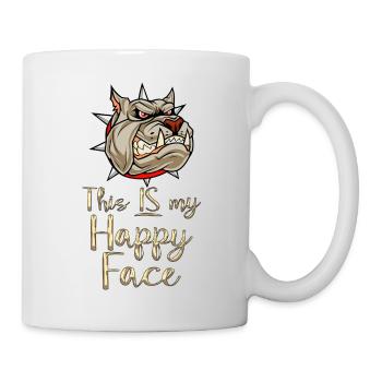 Angry face face cartoon happy face cartoon - Mug - white - Right