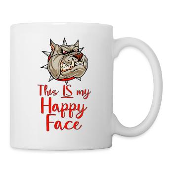 Angry face face cartoon happy face cartoon - Mug - white - Right