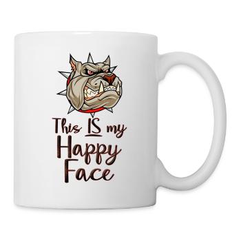 Angry face face cartoon happy face cartoon - Mug - white - Right