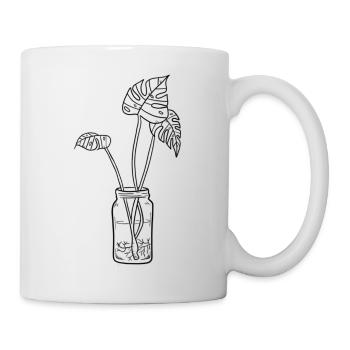 Pflanze - Tasse - Weiß - Rechts