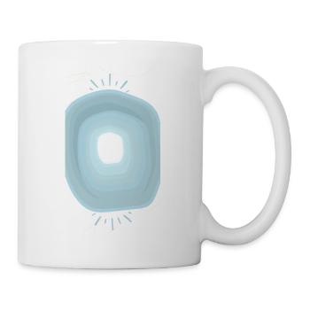 Wassertropfen babyblau abstrakt Design Shirts hell - Tasse - Weiß - Rechts