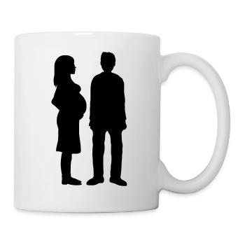 Pregnant woman Man poor - Mug - white - Right