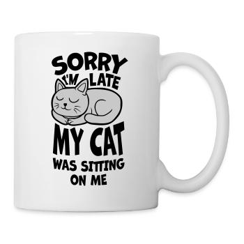 sorry cat was sitting - Tasse - Weiß - Rechts