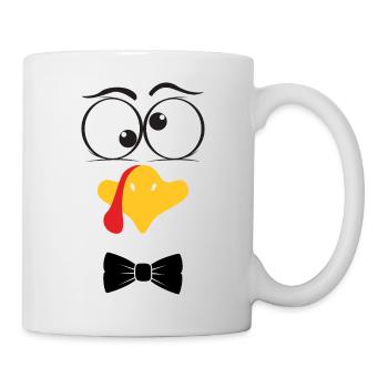 Lustiger Truthahn Gesicht Junge - Tasse - Weiß - Rechts
