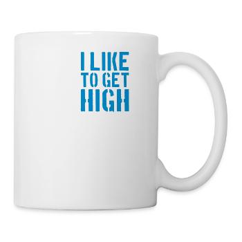aiment se défoncer - Mug blanc - blanc - Droite