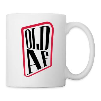 old AF Text Logo - Tasse - Weiß - Rechts