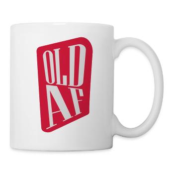 old AF Text Logo - Tasse - Weiß - Rechts