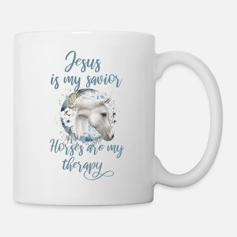 Christliches Pferdemotiv - Tasse - Weiß