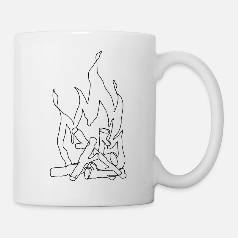 Feu de camp - Mug blanc - blanc