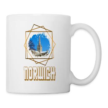 Norwich England UK City Skyline Love Gold - Mug - white - Right