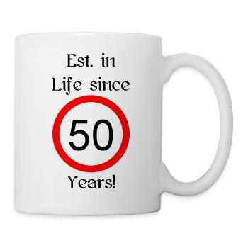 est i l 50 script black engl - Tasse - Weiß - Rechts