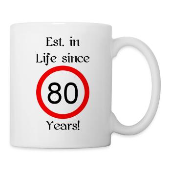 est i l 80 script black engl - Tasse - Weiß - Rechts