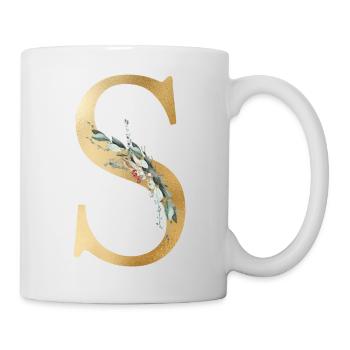 Monogramme S personnalisable - Mug blanc - blanc - Droite