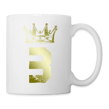 3 Zahl Krone - Tasse - Weiß - Rechts