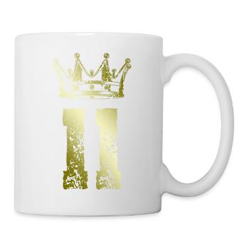 11 Zahl Krone - Tasse - Weiß - Rechts