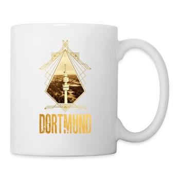 Dortmund Deutschland Stadt Skyline Gold Liebe - Tasse - Weiß - Rechts