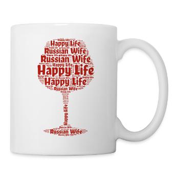 Russian Wife Happy Life Russian Women Russia - Mug - white - Right