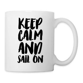 Restez calme et naviguez - Mug blanc - blanc - Droite