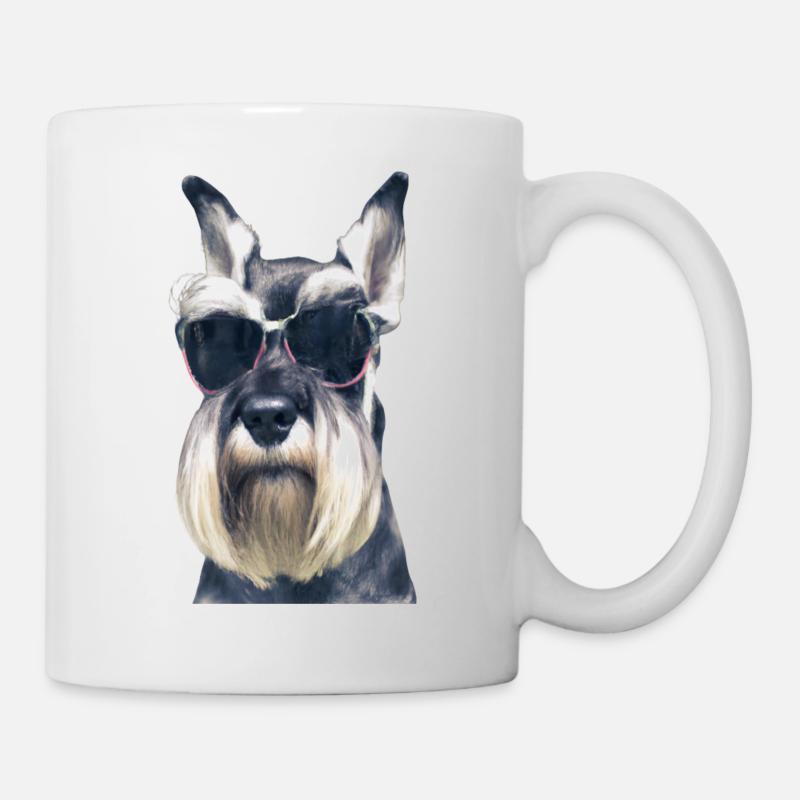 Miniature Schnauzer - Mug blanc - blanc