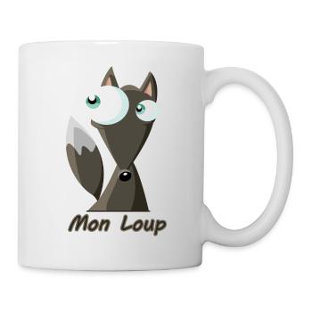 loup - Mug blanc - blanc - Droite