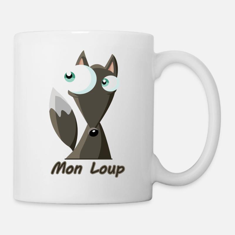 loup - Mug blanc - blanc