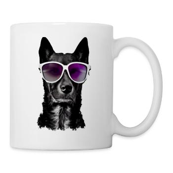 Dog with sunglasses Dog lover Dog owner - Mug - white - Right