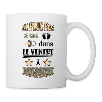 Bébé Trop Occupé Dans Le Ventre à Maman - Mug blanc - blanc - Droite