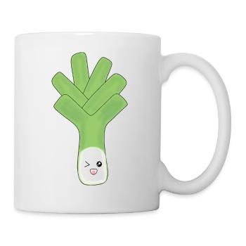 Lauch Zwiebel Kostüm Fasching Karneval Gemüse - Tasse - Weiß - Rechts