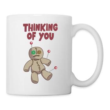 Thinking of you Voodoo Doll Scary Halloween - Mug - white - Right