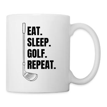 Golf Golfschläger Spruch Golfball Golfspielerin - Tasse - Weiß - Rechts
