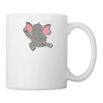 Elephant loves dancing - Mug - white - Right