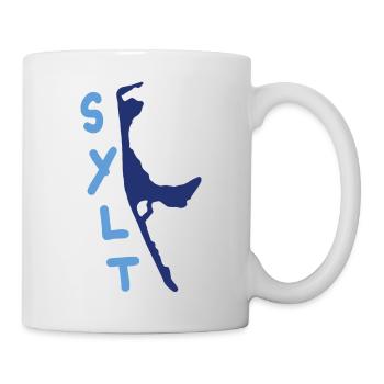 sylt blau mit schriftzug - Tasse - Weiß - Rechts