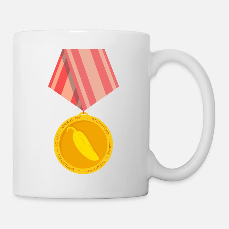 Médaille Jalapeno - Mug blanc - blanc