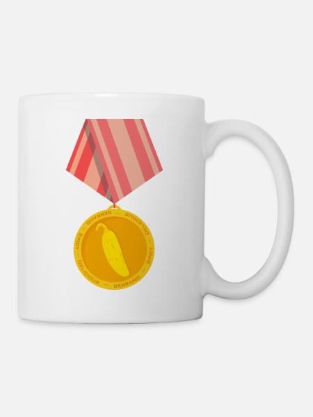 Serrano Medaille - Tasse - Weiß