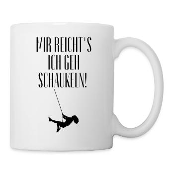 Schaukelpause - Statement mit Schwung - Tasse - Weiß - Rechts