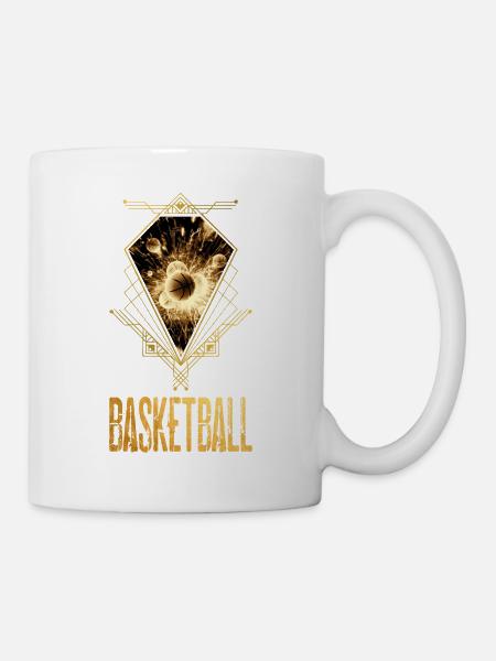 Basketball Ball Gold Basketballspieler Spieler - Tasse - Weiß