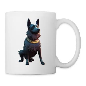 Schwarzer Schäferhund Hund - Tasse - Weiß - Rechts
