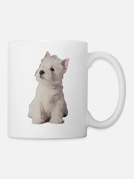 Westhighland White Terrier - Westie - Tasse - Weiß