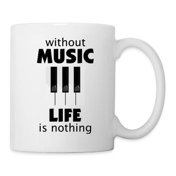 Without music life is nothing - Mug - white - Right