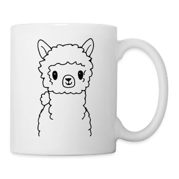 Baby Lama Baby Alpaka Lustig - Tasse - Weiß - Rechts
