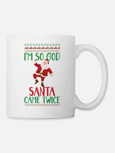 Lustiges Weihnachtsdesign - Tasse - Weiß