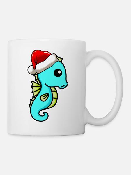 Hippocampe Comic Christmas - Mug blanc - blanc